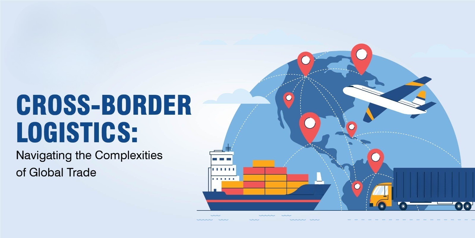 An international port with cargo containers showcasing cross-border logistics and customs clearance operations